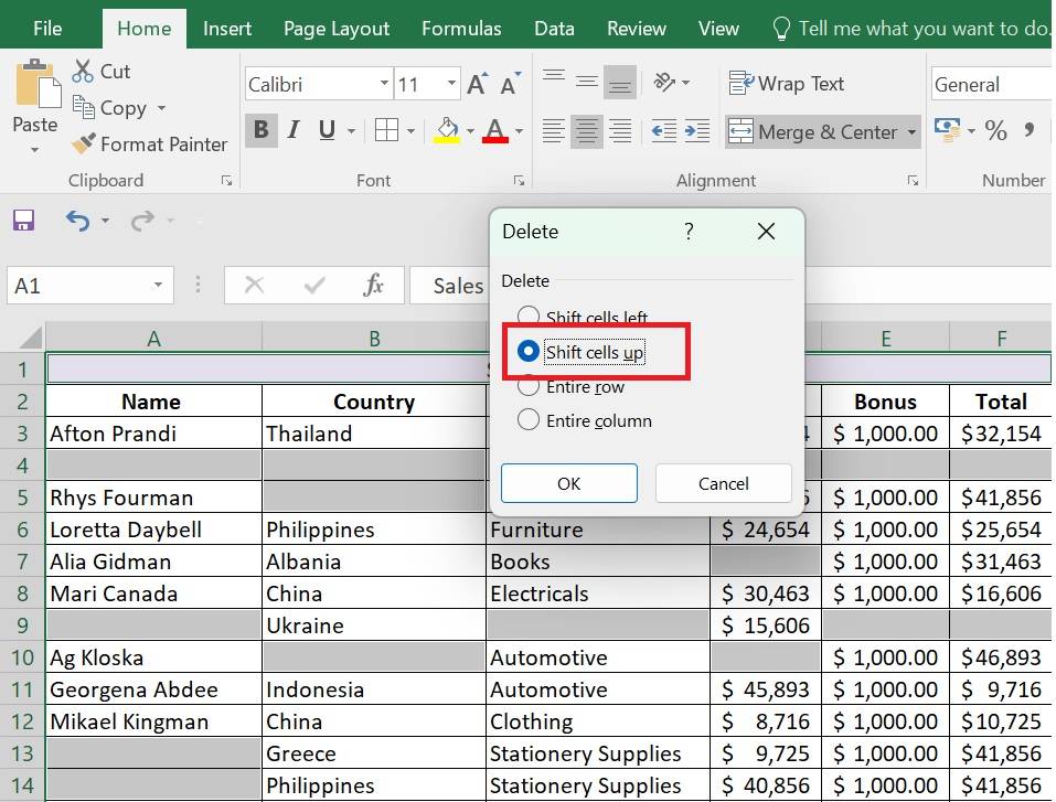 How to Delete Blank Rows in Excel?