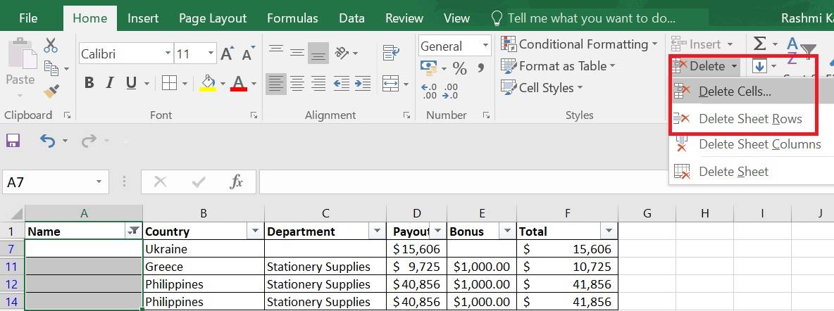 How to Delete Blank Rows in Excel?