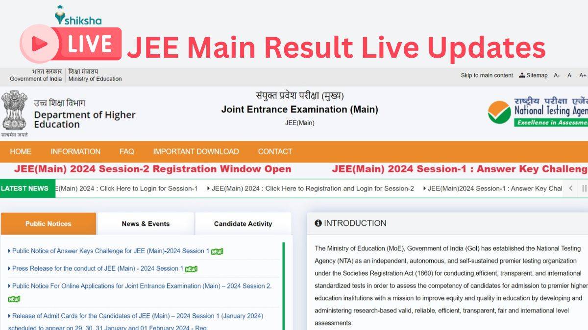 JEE Main result 2024