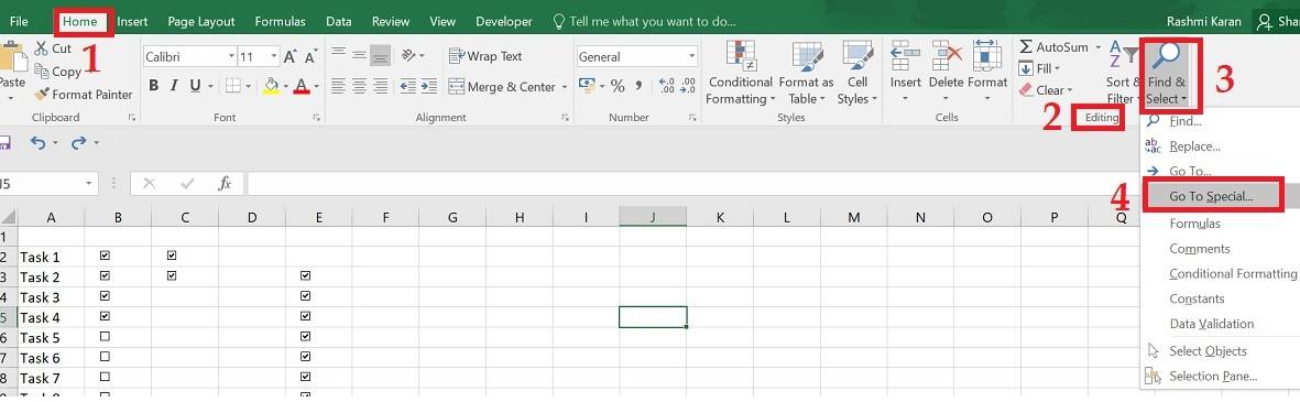 How to Insert a Checkbox in Excel?