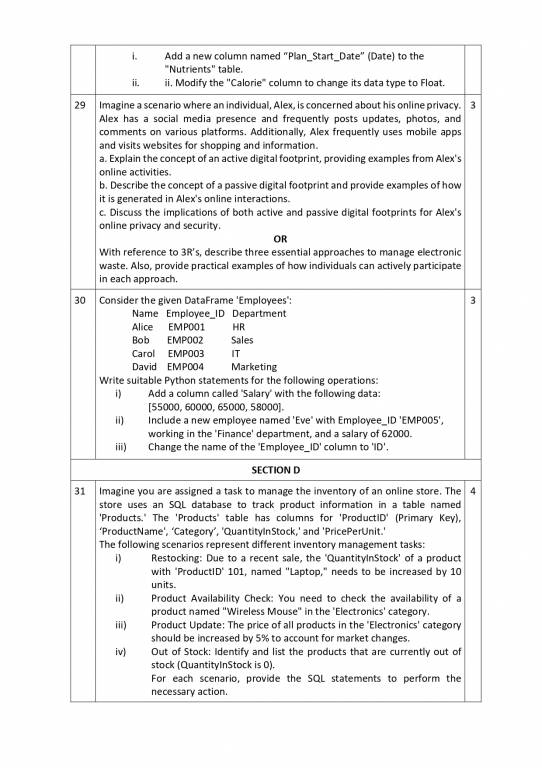 CBSE Class 12 Informatics Practices Question Paper 2024 (Available) PDF ...