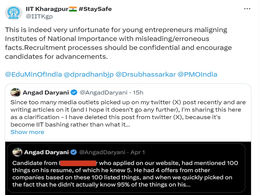 IIT Kharagpur's Tweet