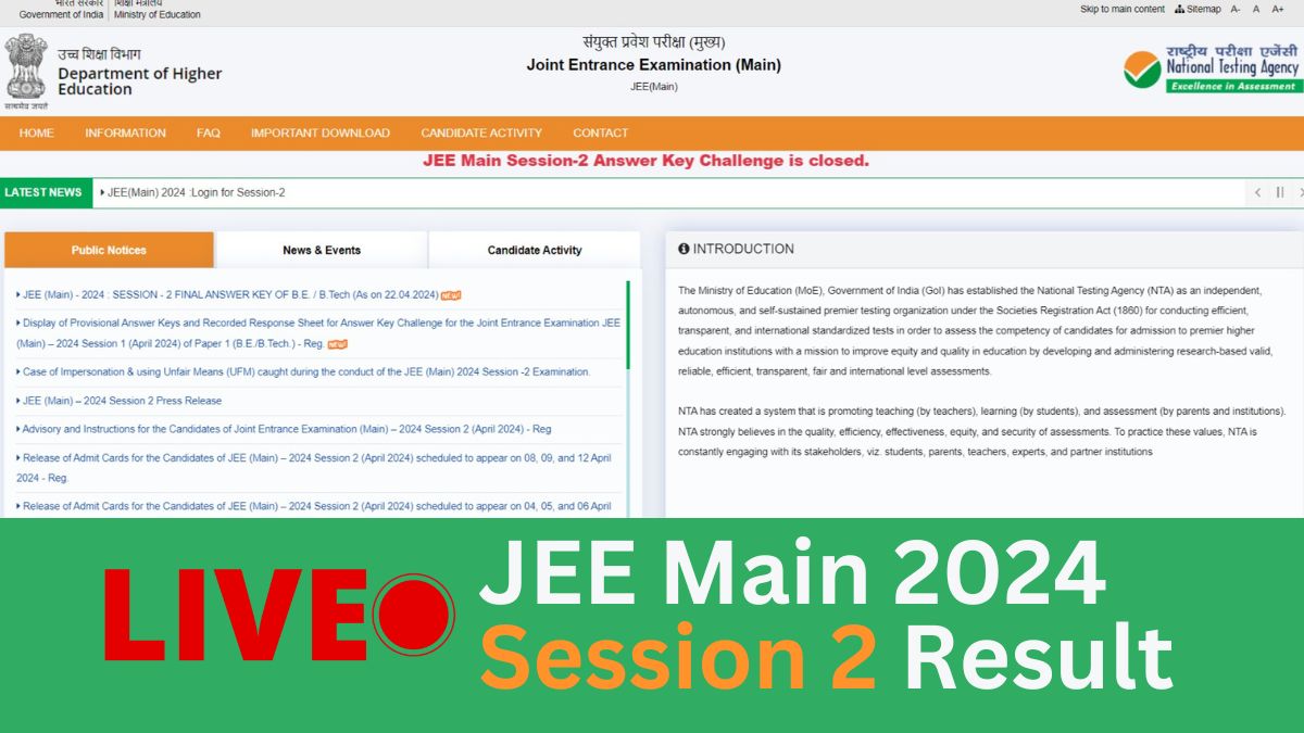 JEE Main Result 2024