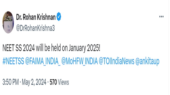 NEET SS 2024 Exam Date