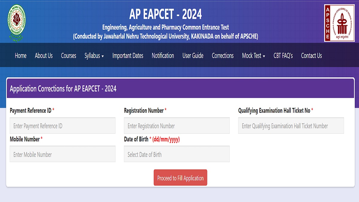 AP EAMCET 2024 Application Correction Window Closes Today