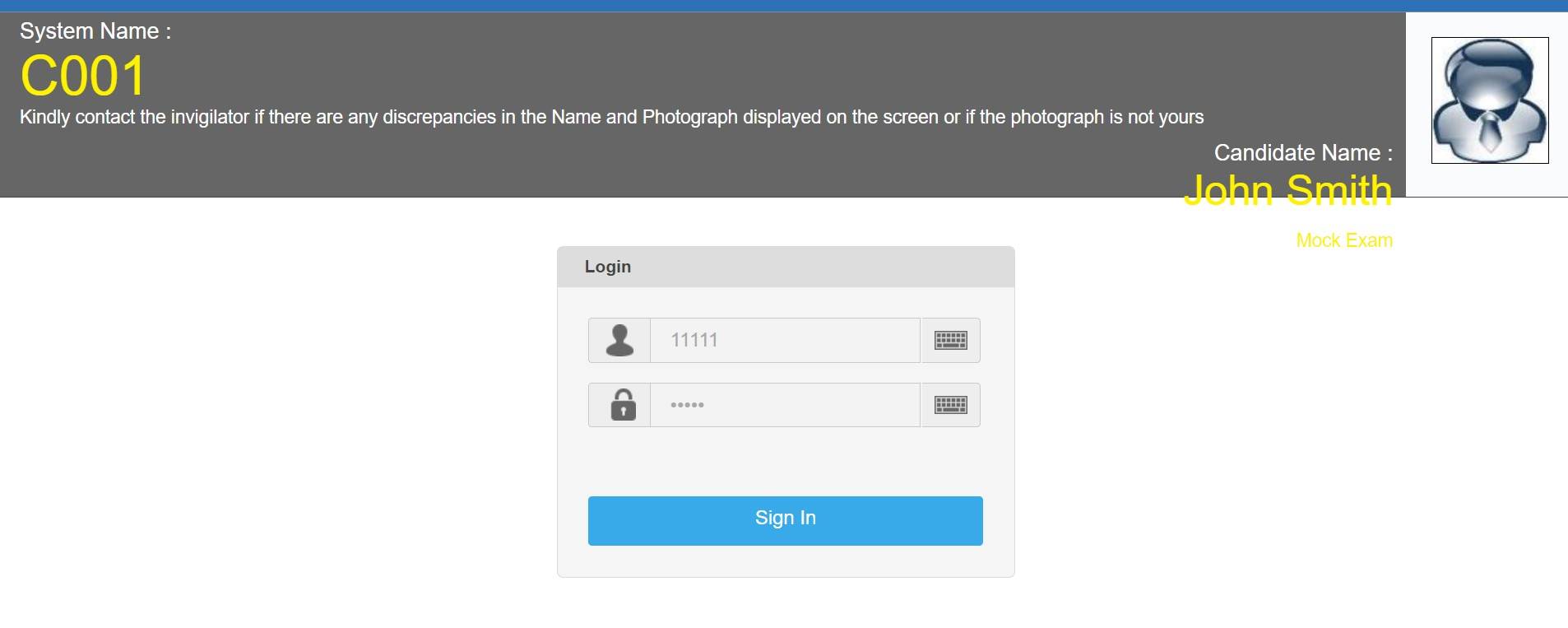 Click on the “Sign In” button