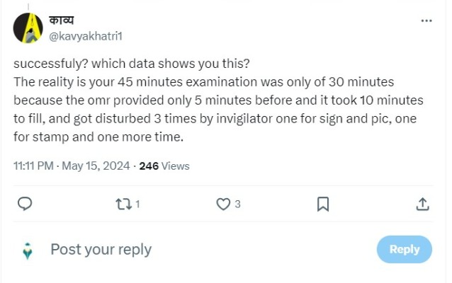 Disturbances by Invigilators and Time Mismanagement 