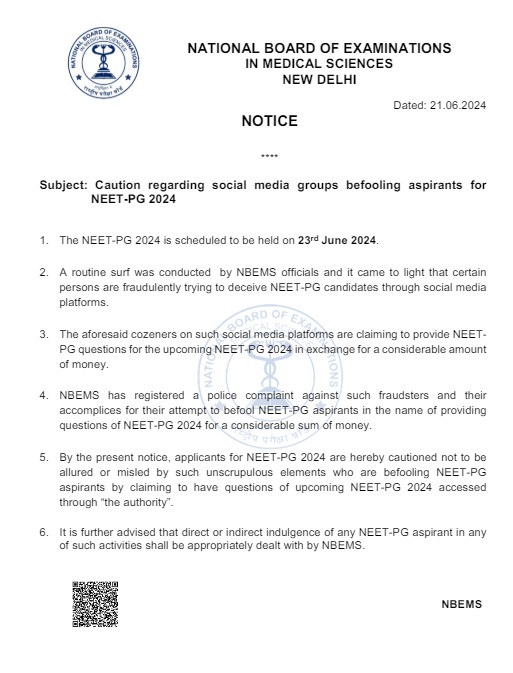 NEET PG 2024 Latest News