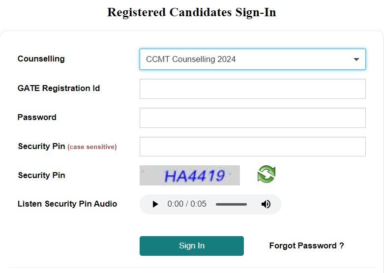CCMT Round 2 Seat Allotment