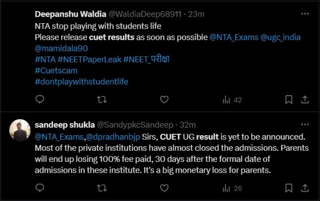CUET UG Results 2024
