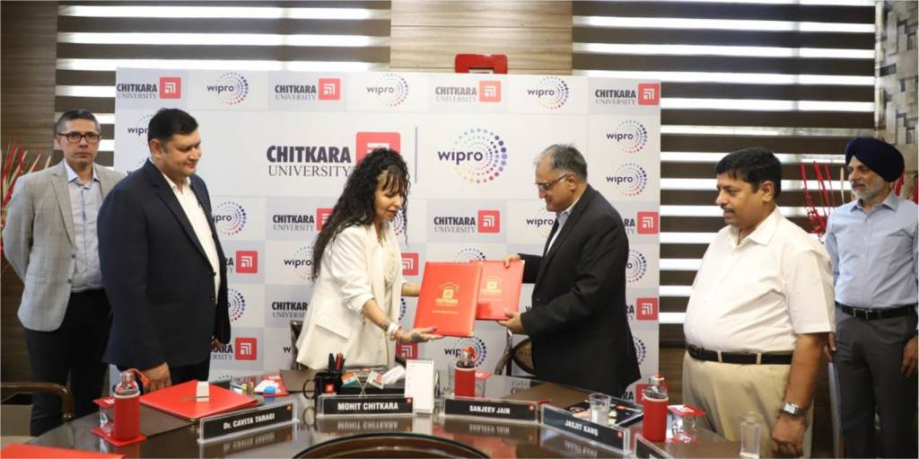 Chitkara University signs MoU with Wipro