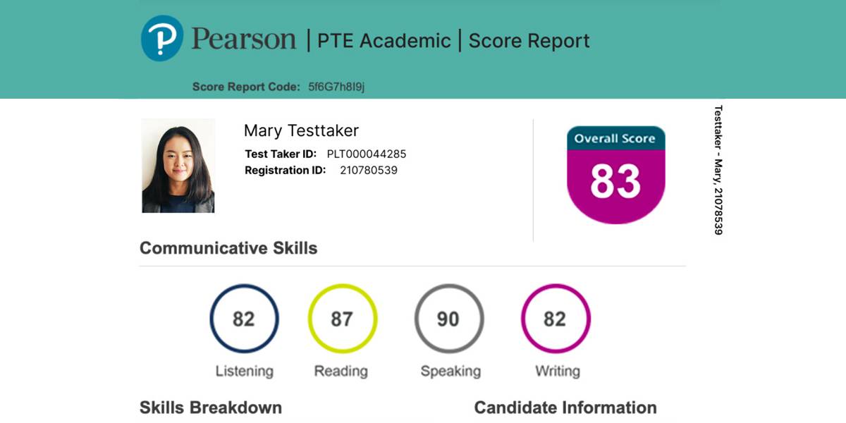 PTE Score Chart