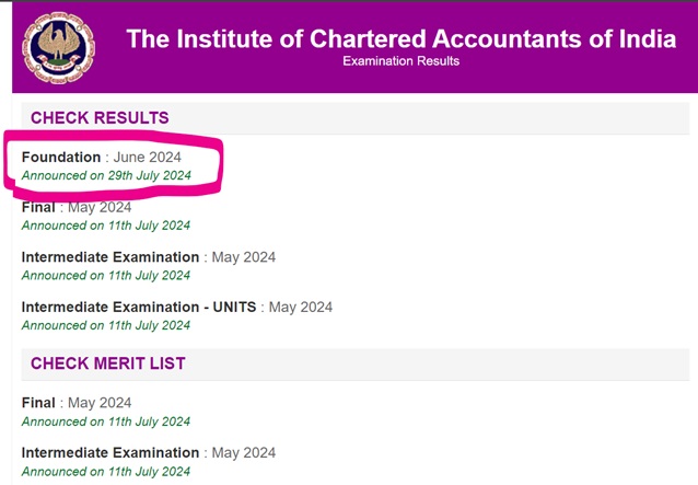 CA Foundation June 2024 result out