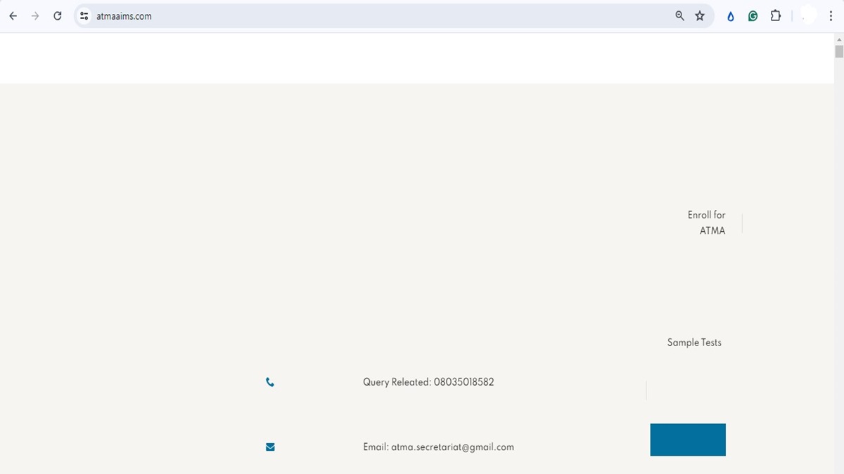 Official ATMA website facing issues