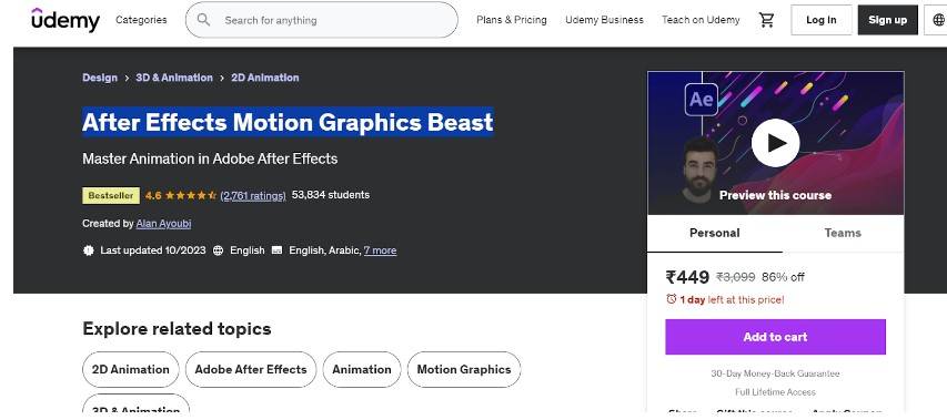 After Effects Motion Graphics Beast Course