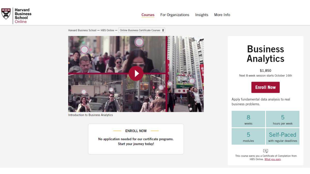 HBS Online Business Analytics