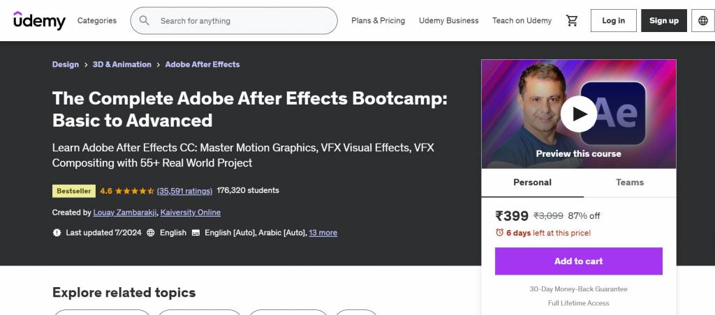 Complete Adobe After Effects Bootcamp: Basic to Advanced Course