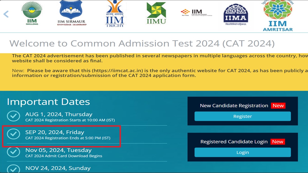 CAT 2024 registration extended