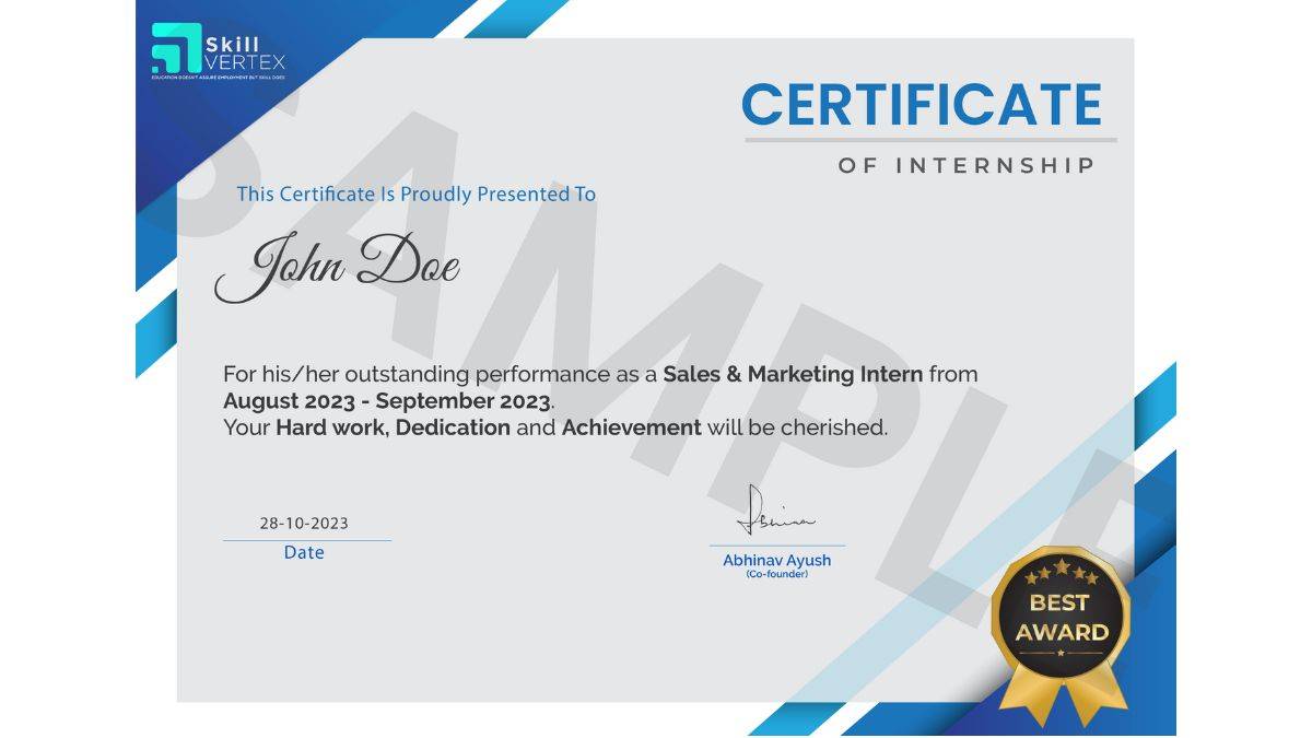 internship by skillvertex