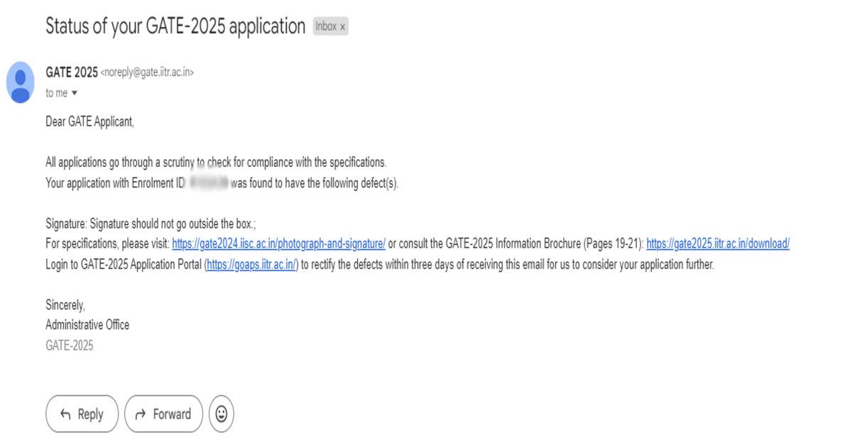GATE Application Form 2025 Correction Facility Close on Nov 20, Check