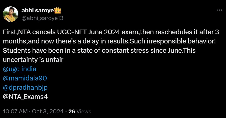 Aspirants Flood Social Media Demanding To Declare NTA NET Results