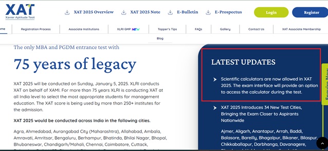 XAT 2025: Calculator allowed