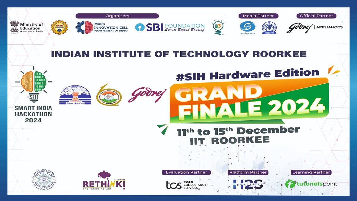 IIT Roorkee to Host Grand Finale of Smart India Hackathon 2024