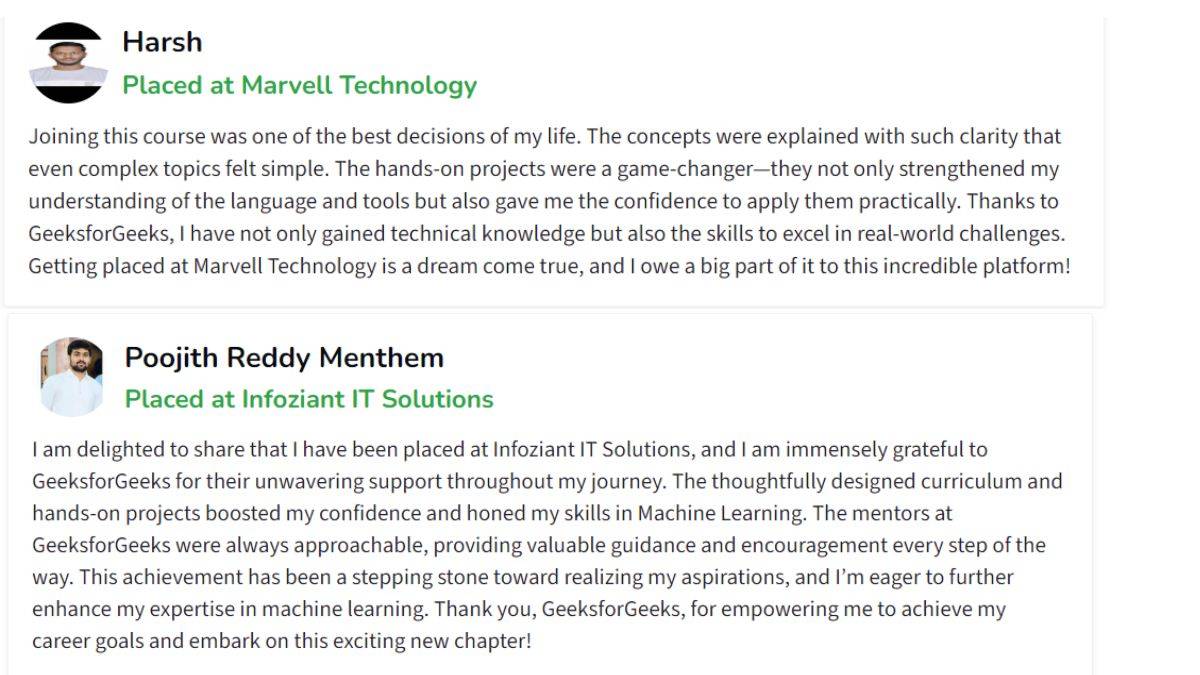 geeksforgeeks courses