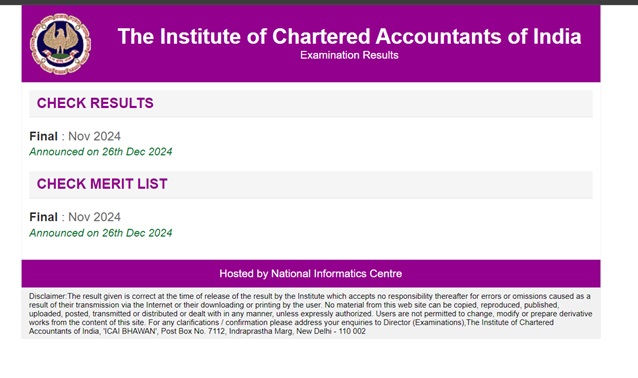 CA Final result 2024 out - November