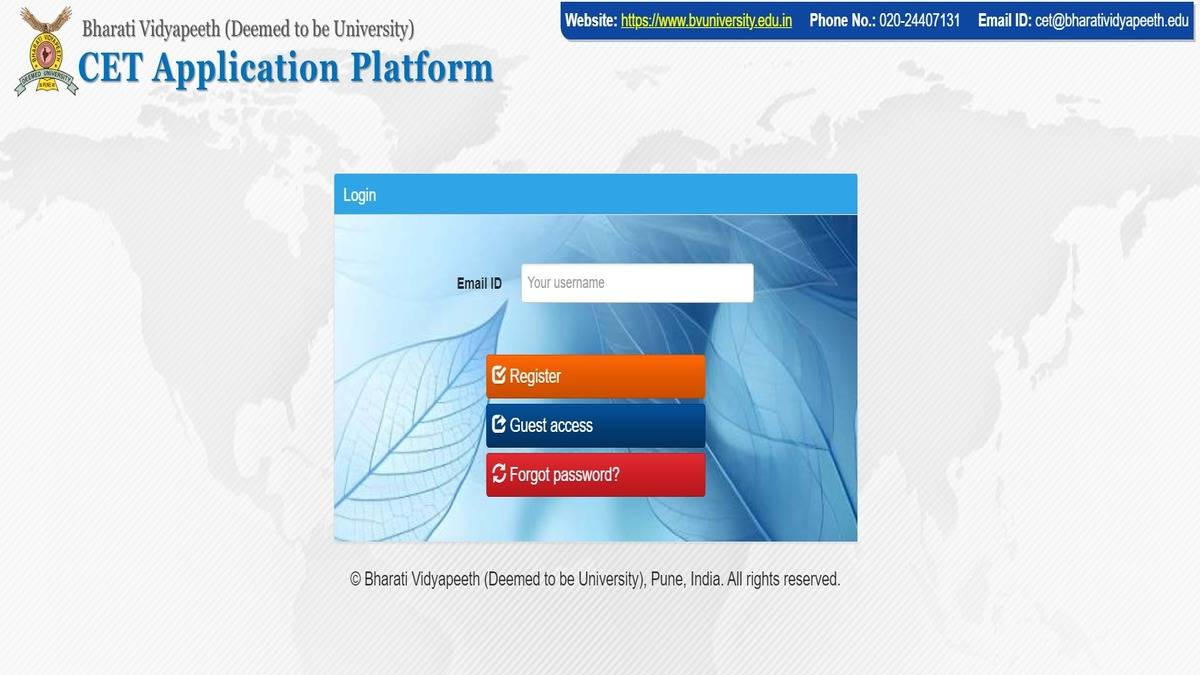 BVP-CET-Application-Form-2025