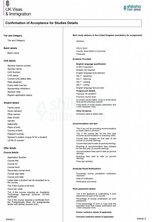 CAS letter UK Sample 