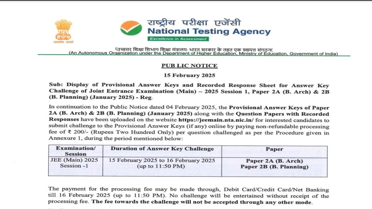 JEE-Main-Paper-2-Answer-Key-2025