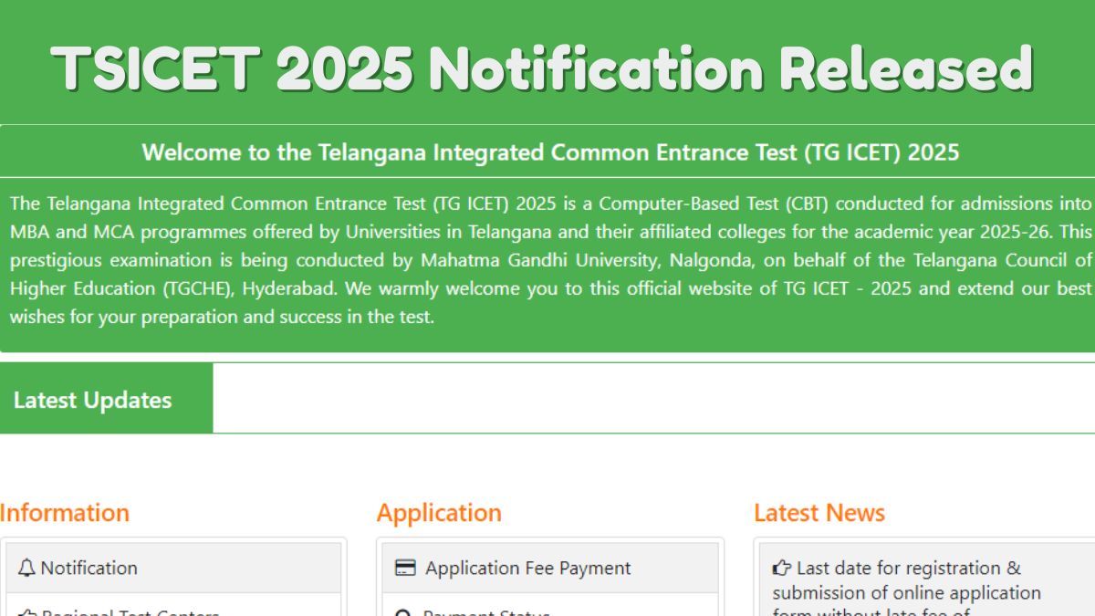 TS ICET 2025 Notification