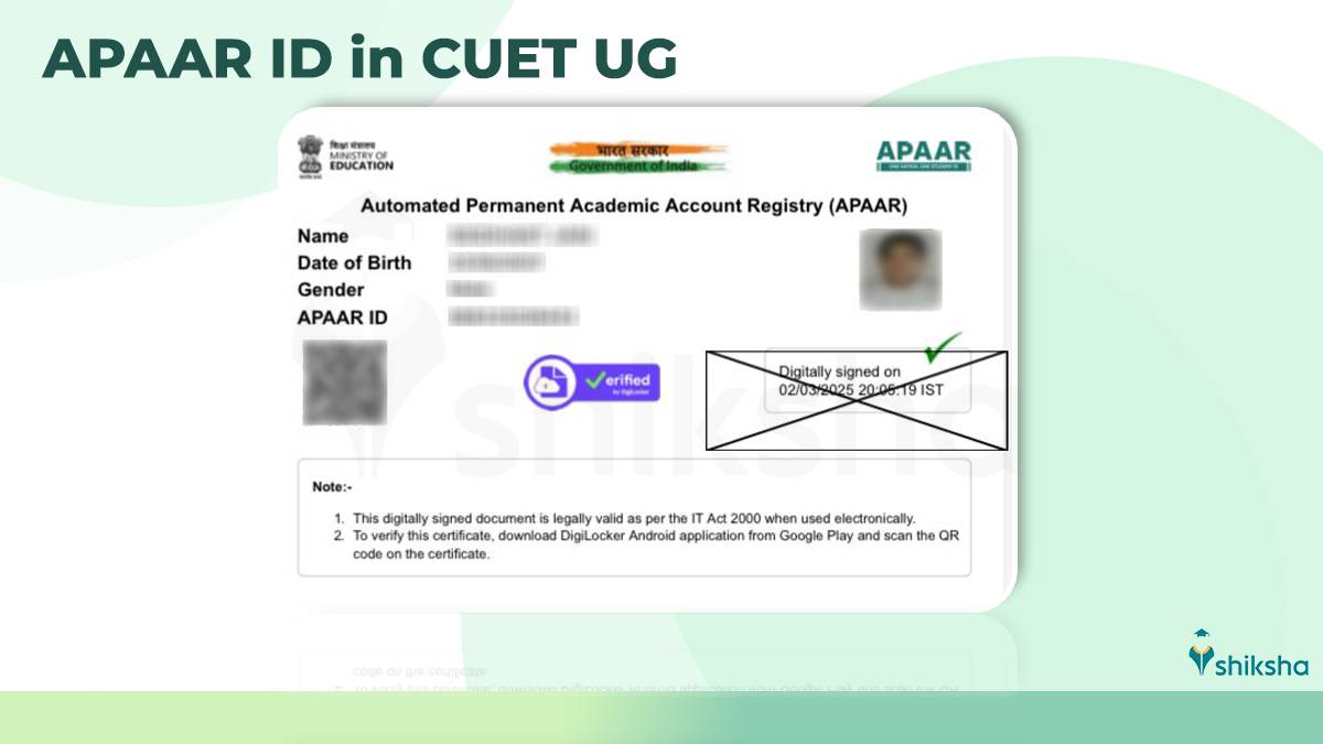 APAAR ID in CUET UG