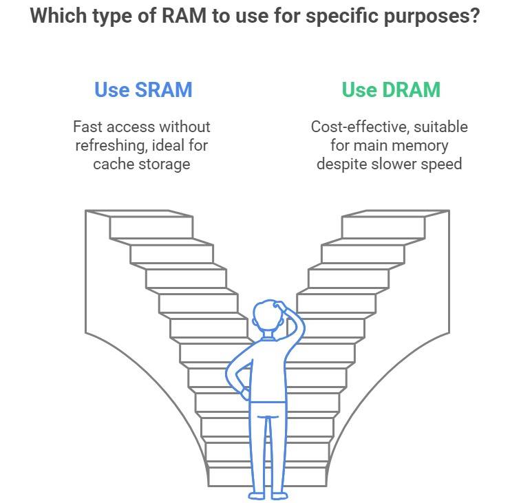Difference Between SRAM and DRAM