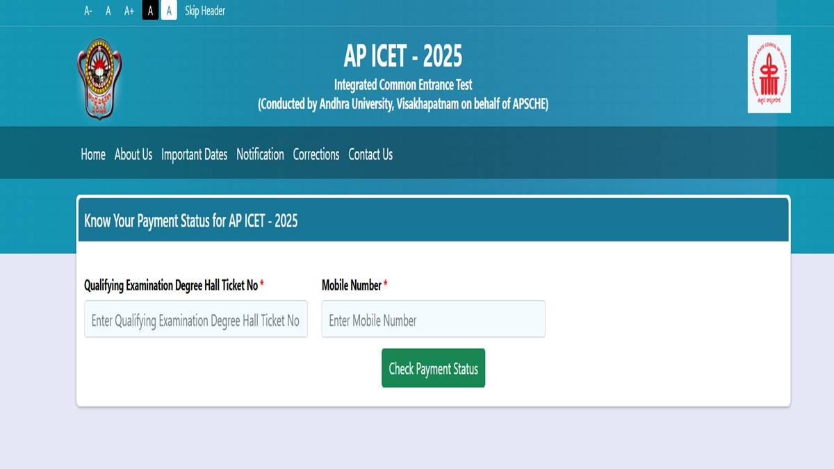 AP ICET Registration Payment Status