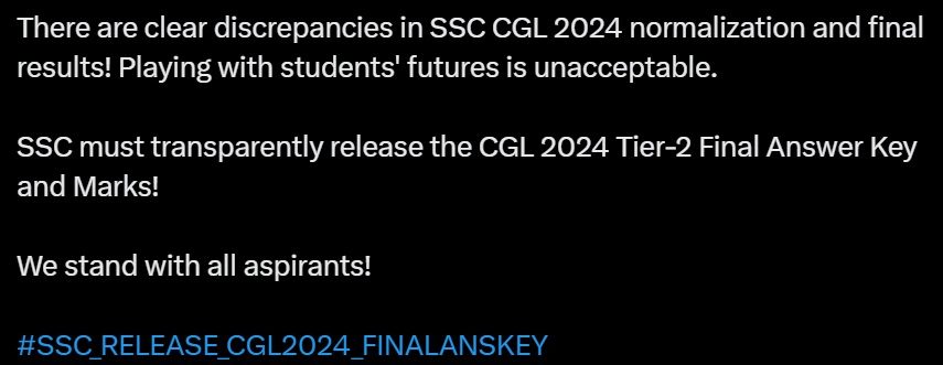 SSC CGL 2024 normalization and final results
