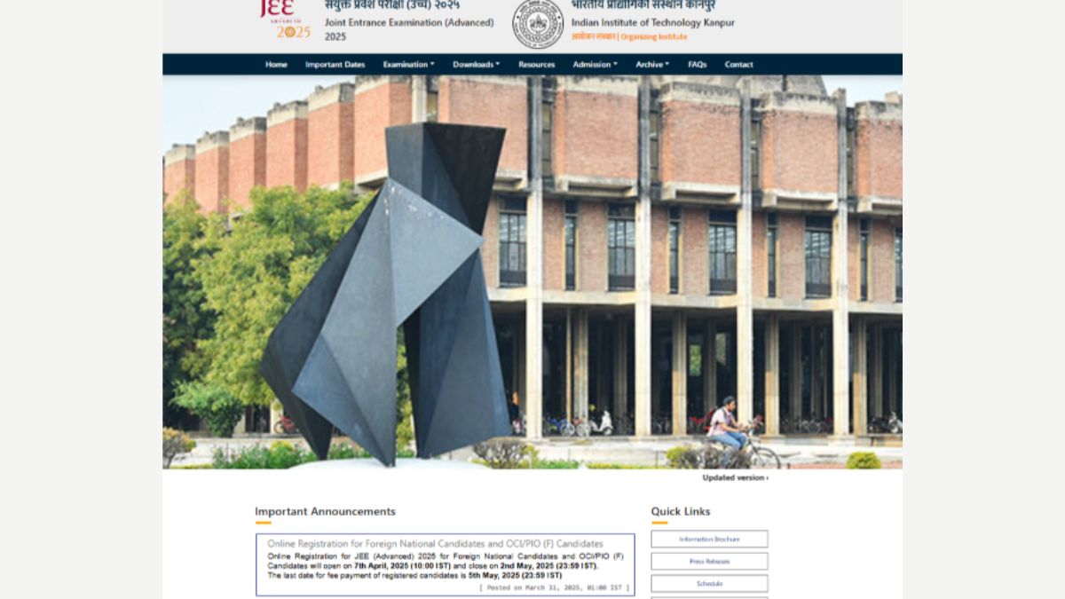 JEE Advanced 2025 Registration