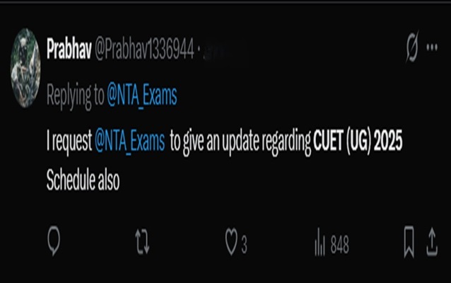 CUET UG 2025 Date Sheet