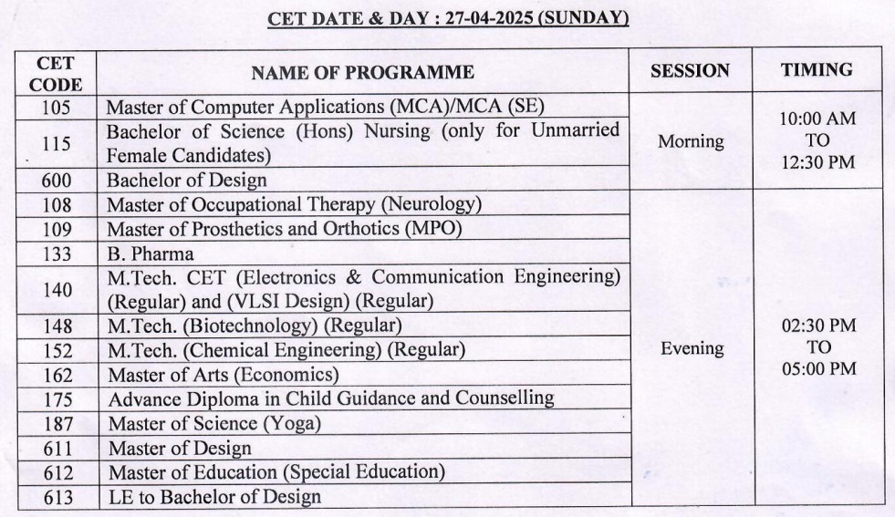 IPU CET Exam Schedule