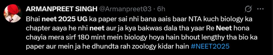 NEET UG reactions 2025 