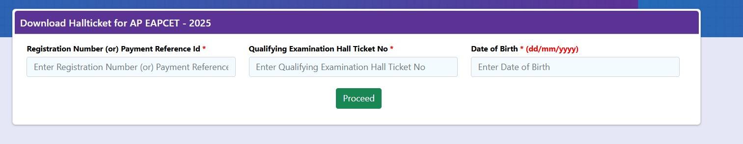 AP EAMCET Admit Card 2025