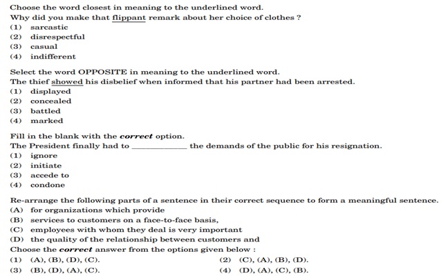 CUET English Questions