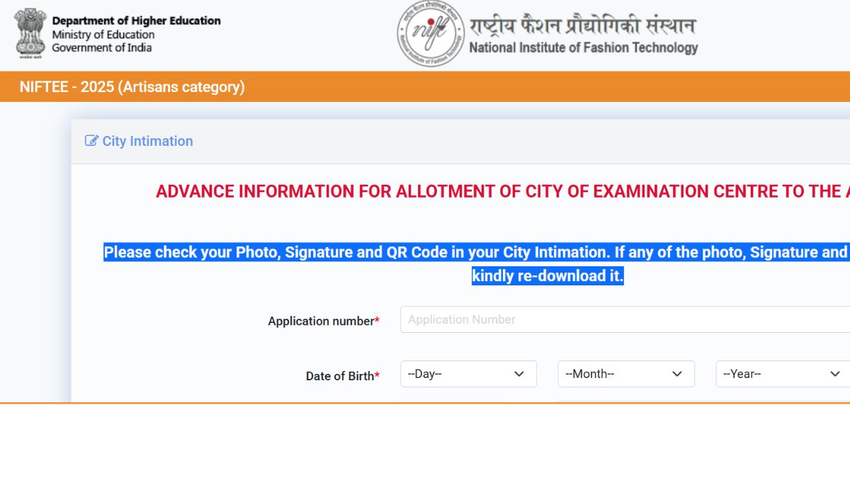 City Intimation Slip