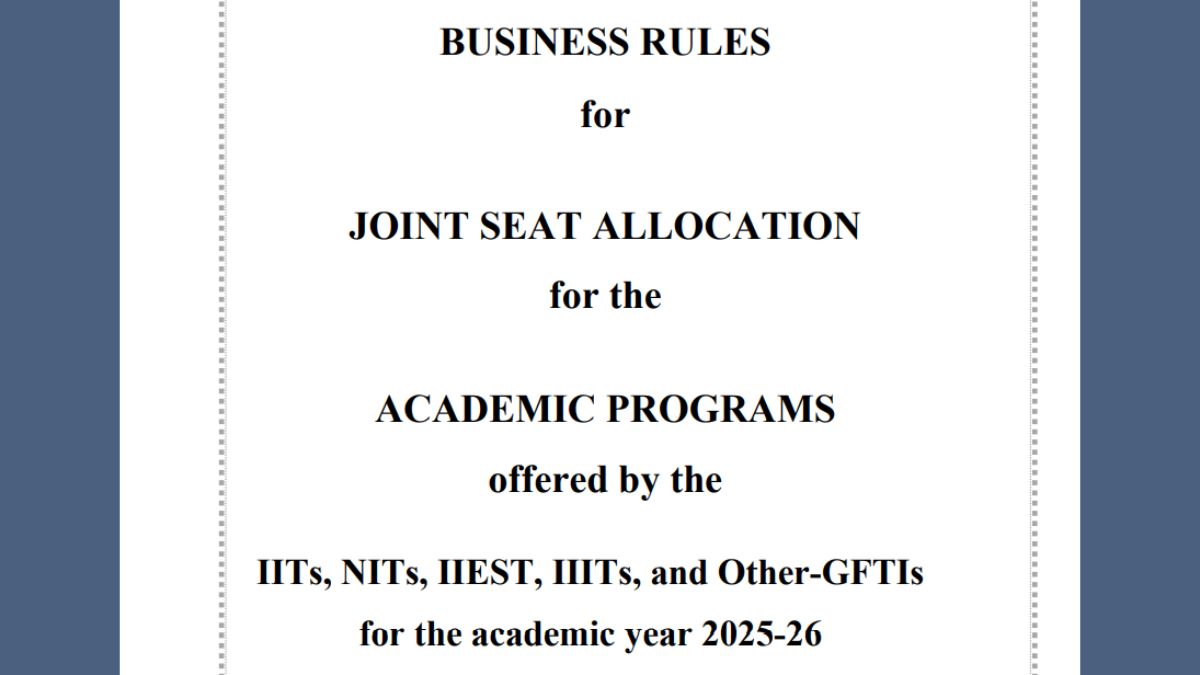 JoSAA Counselling 2025