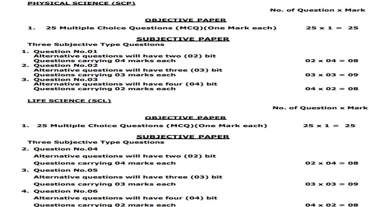 Odisha 10th pattern physical science
