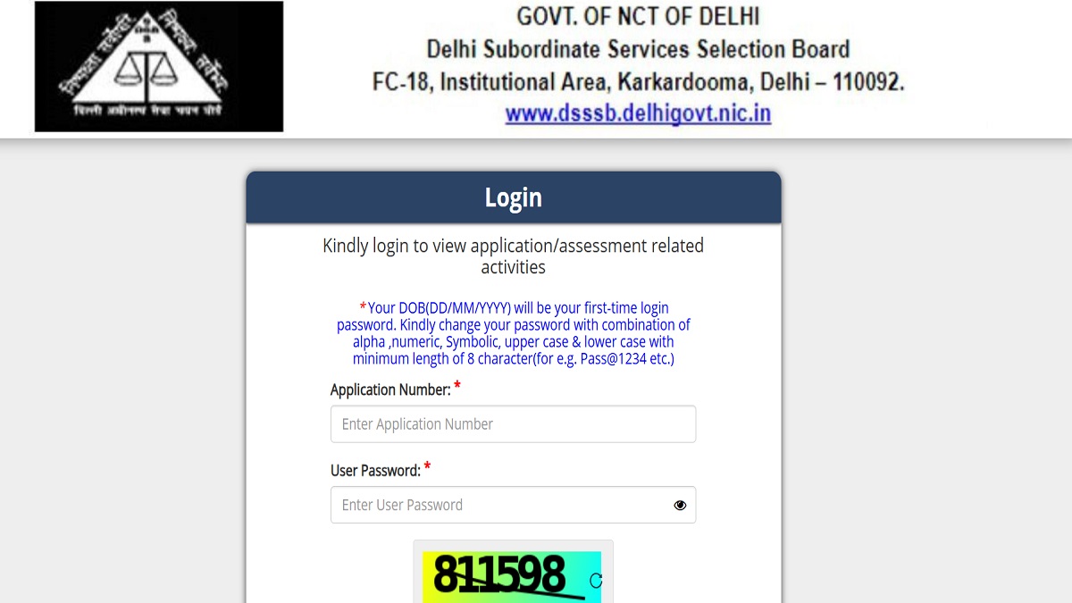 DSSSB Admit Card 2025 for TGT and Other Posts Released