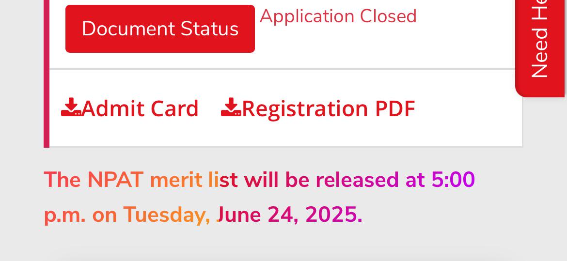 NPAT 2025 Result Date