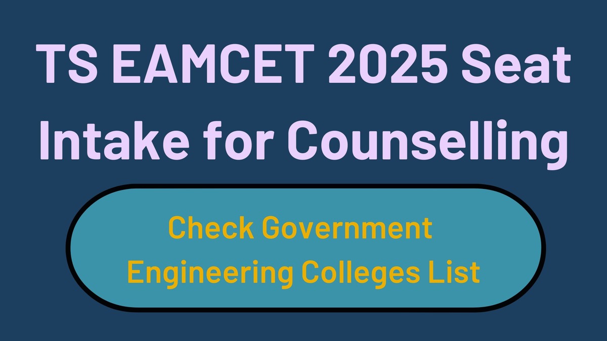 TS EAMCET 2025 Seat Intake for Counselling 
