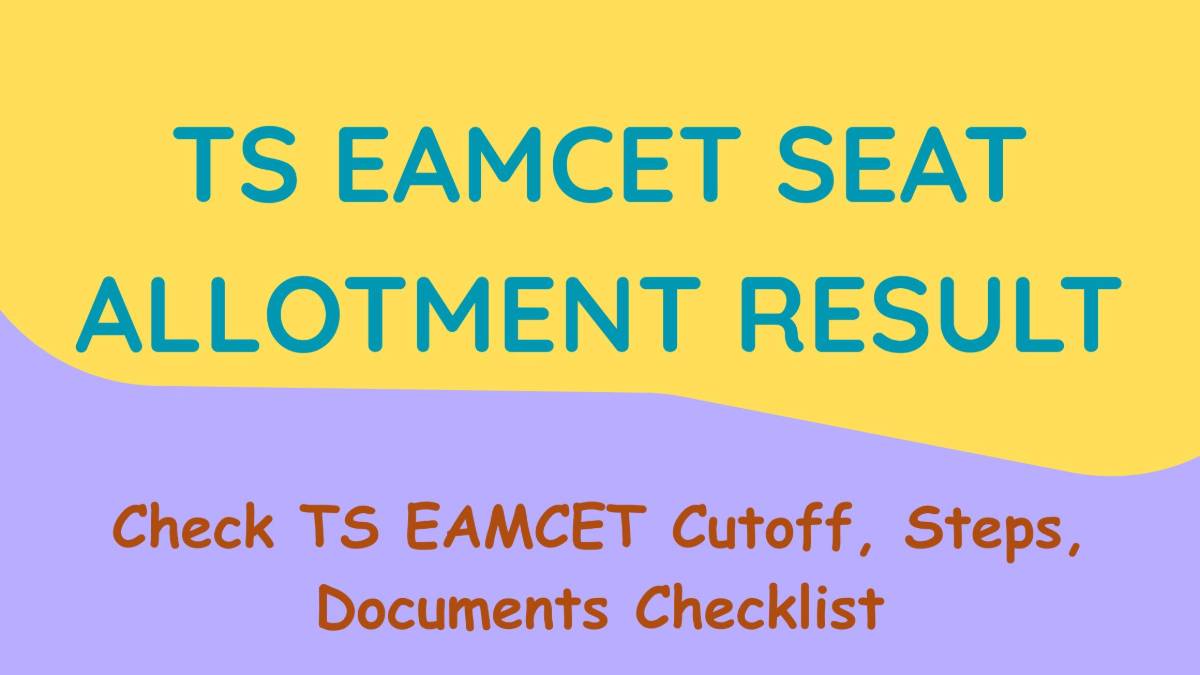 TS EAMCET Seat Allotment Result Cutoff